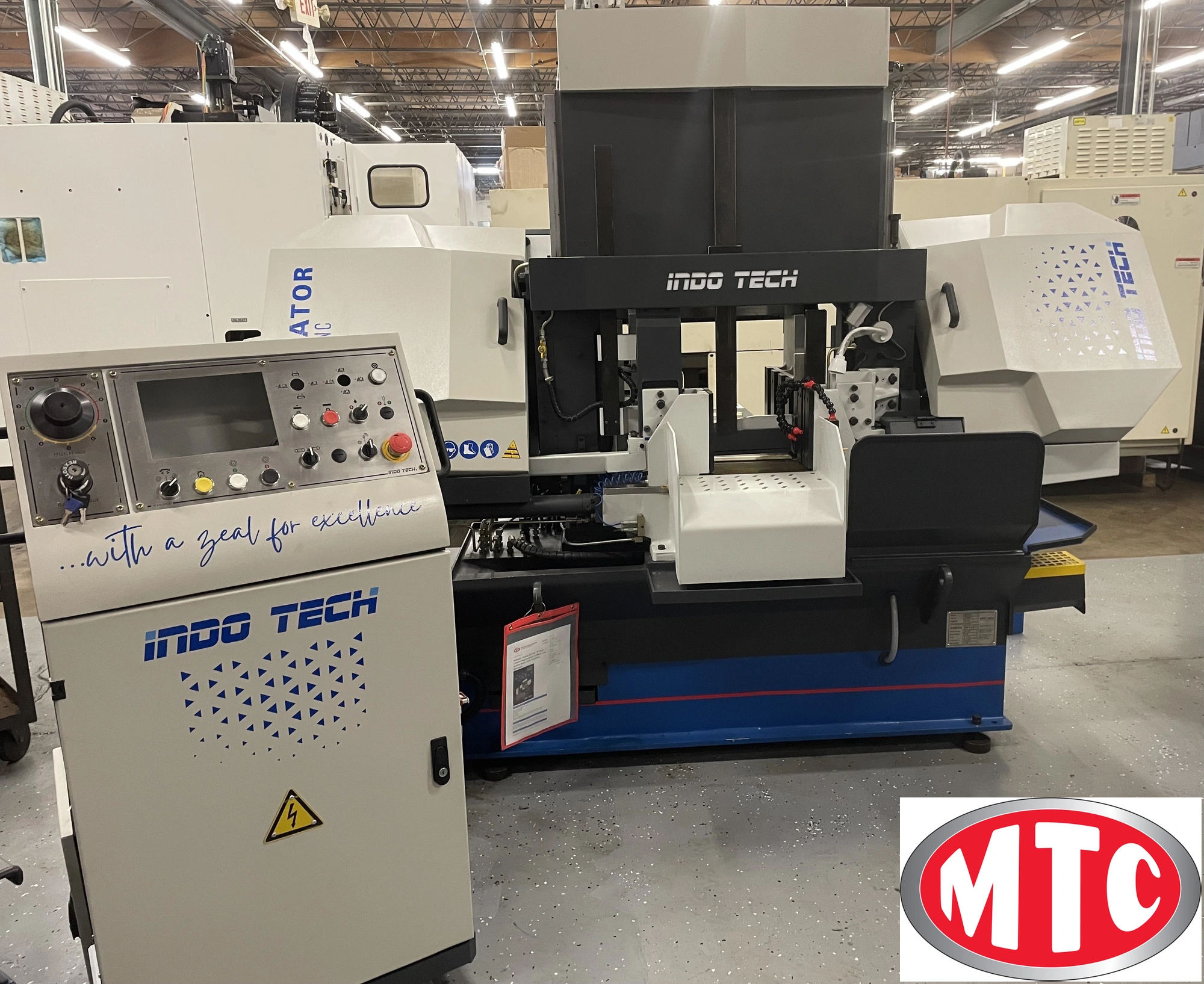 Indotech Aviator CNC-14 14" dual Column Programmable bandsaw, Like Amada, Kasto, Doall, Behringer