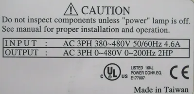 USED GENERAL ELECTRIC VAT20 DRIVE U20X1K5S
