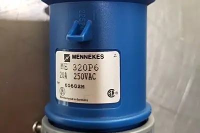 Mennekes 320P6 60602M 20A 2P 3W 250VA Loc 4D-18
