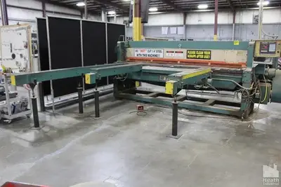 10' x 10 GA WYSONG "1010" CNC MECHANICAL POWER SQUARING SHEAR w/POWER FRONT GAUGING & SQUARING ARM