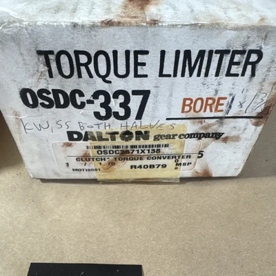 New Dalton Torque Limiter OSDC-337 1-3/4" Bore - 1" Sleeve Warranty 🇺🇸