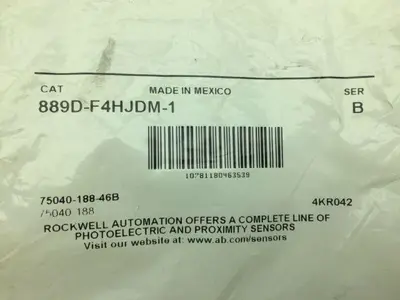 Allen-Bradley 889D-F-4HJDM-1 4 Pin DC Micro 3.3' Patchcord LOT OF 2