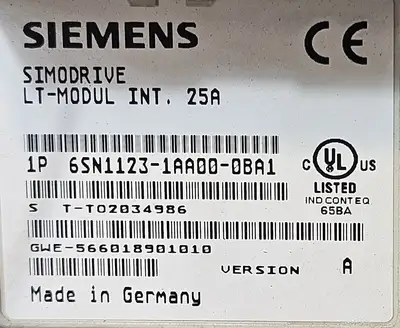 Siemens 6SN1118-0NJ01-0AA1 / 6SN1123-1AA00-0BA1 power Module (BIN555)