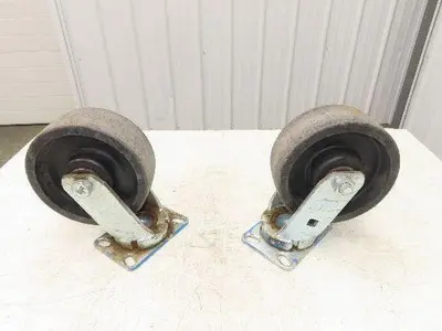 Phenolic Swiveling Caster Wheel 8x3" Black Lot of 2