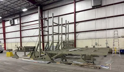 20' X 20' TRIAD HYDRAULIC TILT & FLIP OVER TABLE: FOR PREFAB WALLS OR PANELS: STOCK #22685