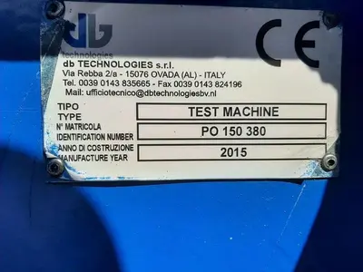 USED 2015 DB TECHNOLOGIES STRUDER-PRESS MACHINE