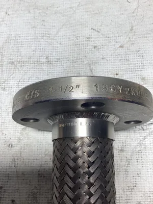 18″ X 1 1/2″ Motion Industries Braided Stainless Steel Flex Pipe Expansion Joint -NOS