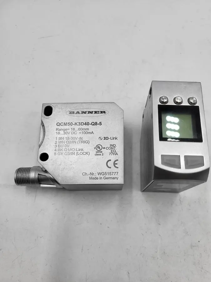 Used BANNER BANNER QCM50-K3D40-Q8-5 MULTIPLE FUNCTION SENSOR MODULES Sensors | ND Industrial Surplus #1211484