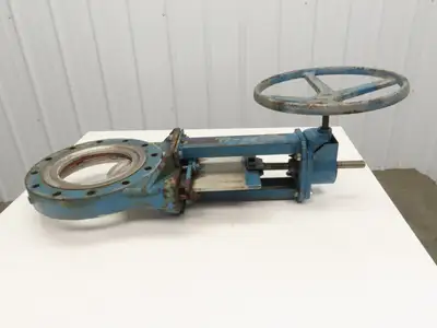 Dezurik 10" Knife Gate Valve 90 degree Crank Rising Stem **BAD SEAL**