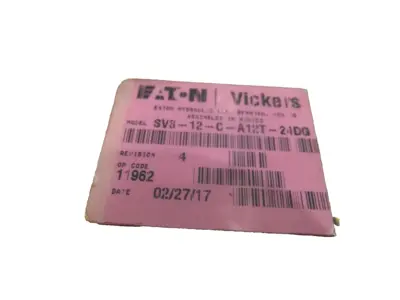 NEW EATON/VICKERS SV3-12-C-A12T-24DG HYDRAULIC VALVE SV312CA12T24DG
