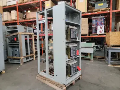 Masterpact Low-Voltage Switchgear Section w/ 3 x NW12H1 Air Circuit Breakers - Metal-Enclosed - NEMA 1 - 600V