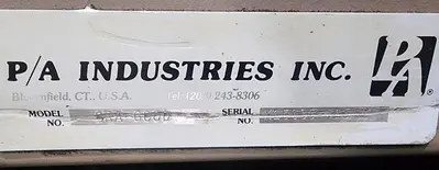 USED PA INDUSTRIES SRA-600D