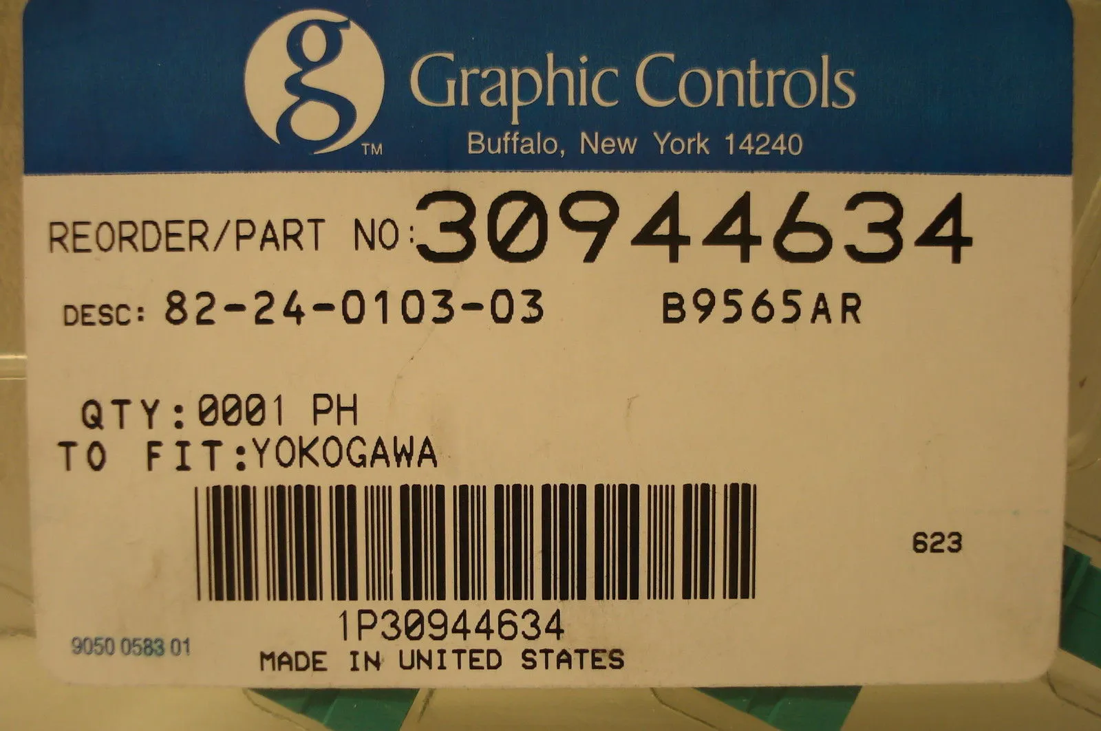 NEW GRAPHIC CONTROLS 30944634 BLUE MARKER 82-24-0103-03 3 PACK
