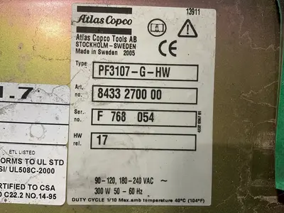 Used 2005 ATLAS COPCO PF3107GHW Electrical Controls Ohio US | HGR 24 #1508061