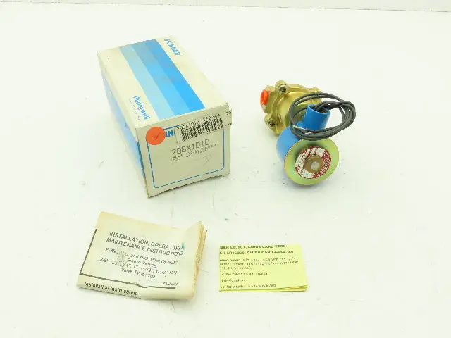 Honeywell Skinner 708X1D1B Solenoid Valve 2-Way NO 120V 3-125 PSI 3/8" NPT