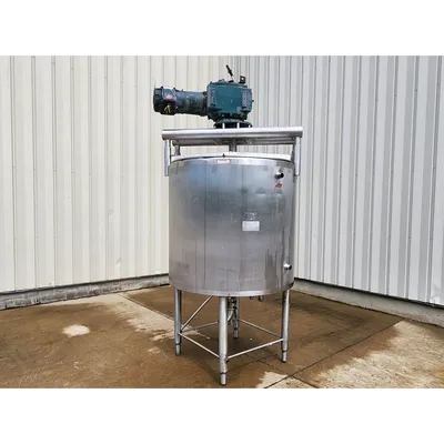 Used APV Crepaco Stainless Steel Jacketed Sweep Scraper Mix Tank - 400 Gallon