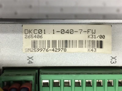 USED INDRAMAT DKCO1.1-04D-7-FW (2)-ECODRIVE AC-SERVO CONTROLLER