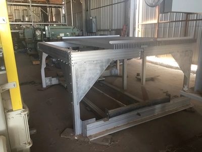 36" Tannewitz traveling head Plate/Block Saw #4063