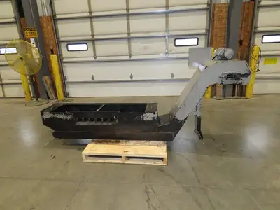 Enomoto Hinge Belt CNC Chip Conveyor 16"x 62" Infeed 36-42" Discharge 220V 3PH