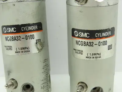 SMC NCGBA32-0100 Numatic Double Acting Cylinder 1-1/4"Bore 1"Stroke  LOT OF 2