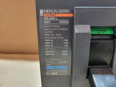 Used MERLIN GERIN NSJ400L Switchgears British Columbia CA | Lenmark #1438376