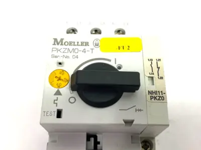 USED MOELLER TRANSFORMER-PROTECTIVE CIRCUIT BREAKER 3-POLE W/ NHI11-PKZ0