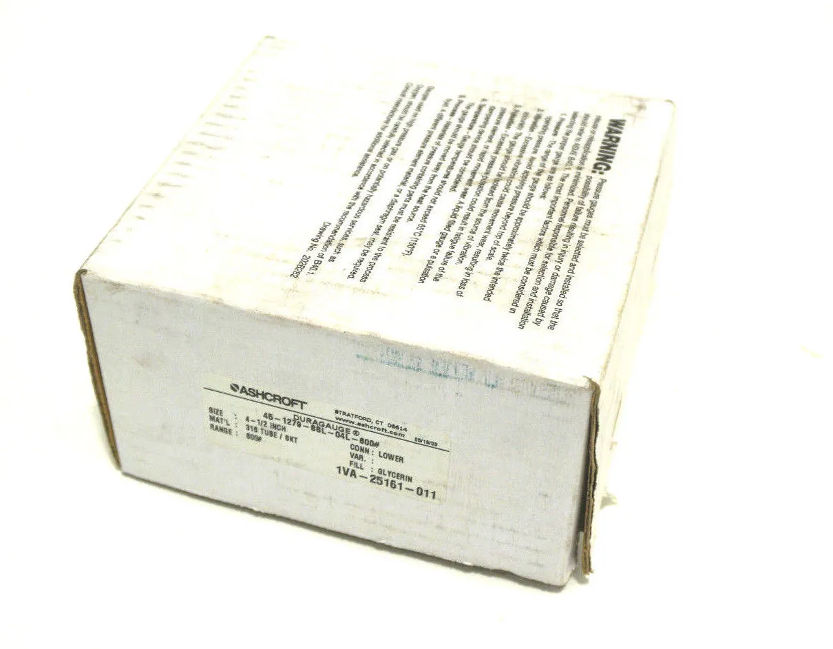 NEW ASHCROFT 45-1279-SSL-04L-600 DURAGAUGE 451279SSL04L600