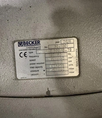 2016 BECKER VACUUM PUMPS VTLF 2.500/0-79 Used Vacuum Pumps | PlastiMach Corp (3)
