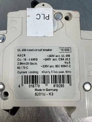 Abb S-201-u-K-3-A 230V 1 Pole Circuit Breaker S201 K3 S201K3 (4c-41)