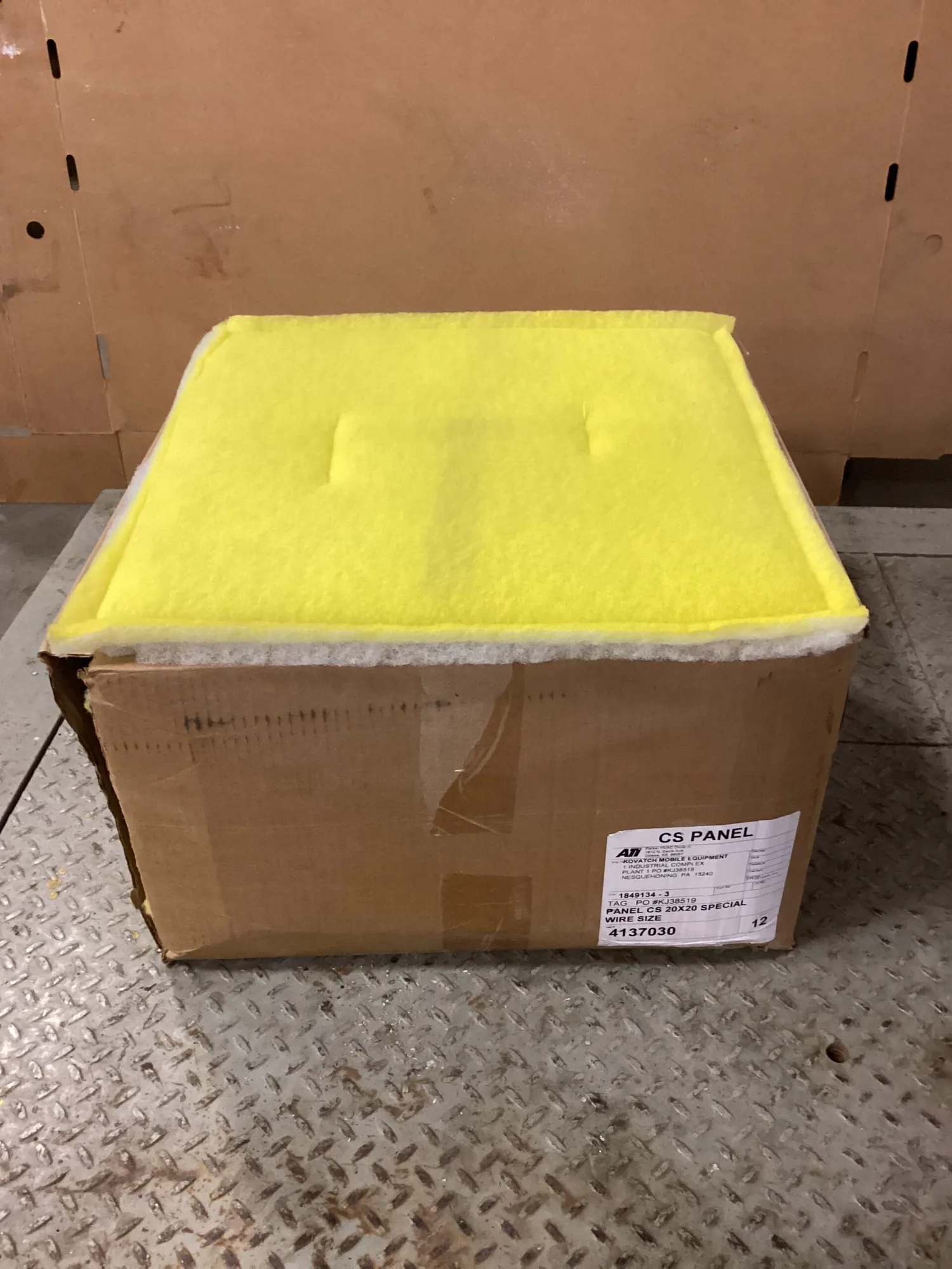 Parker ATI CS 20” x 20” Spray Booth Panel Filter 4137030 -NIB of 16
