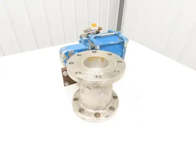 Jamesbury 4" 5150 31 3600TT 316SS Flanged Ball Valve & Pneumatic Actuator ST400B