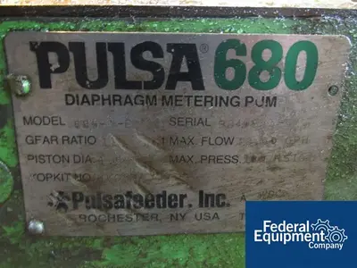 USED Pulsafeeder Pulsafeeder Diaphragm Pump, Model 680-S-E, S/S, 0.5 HP