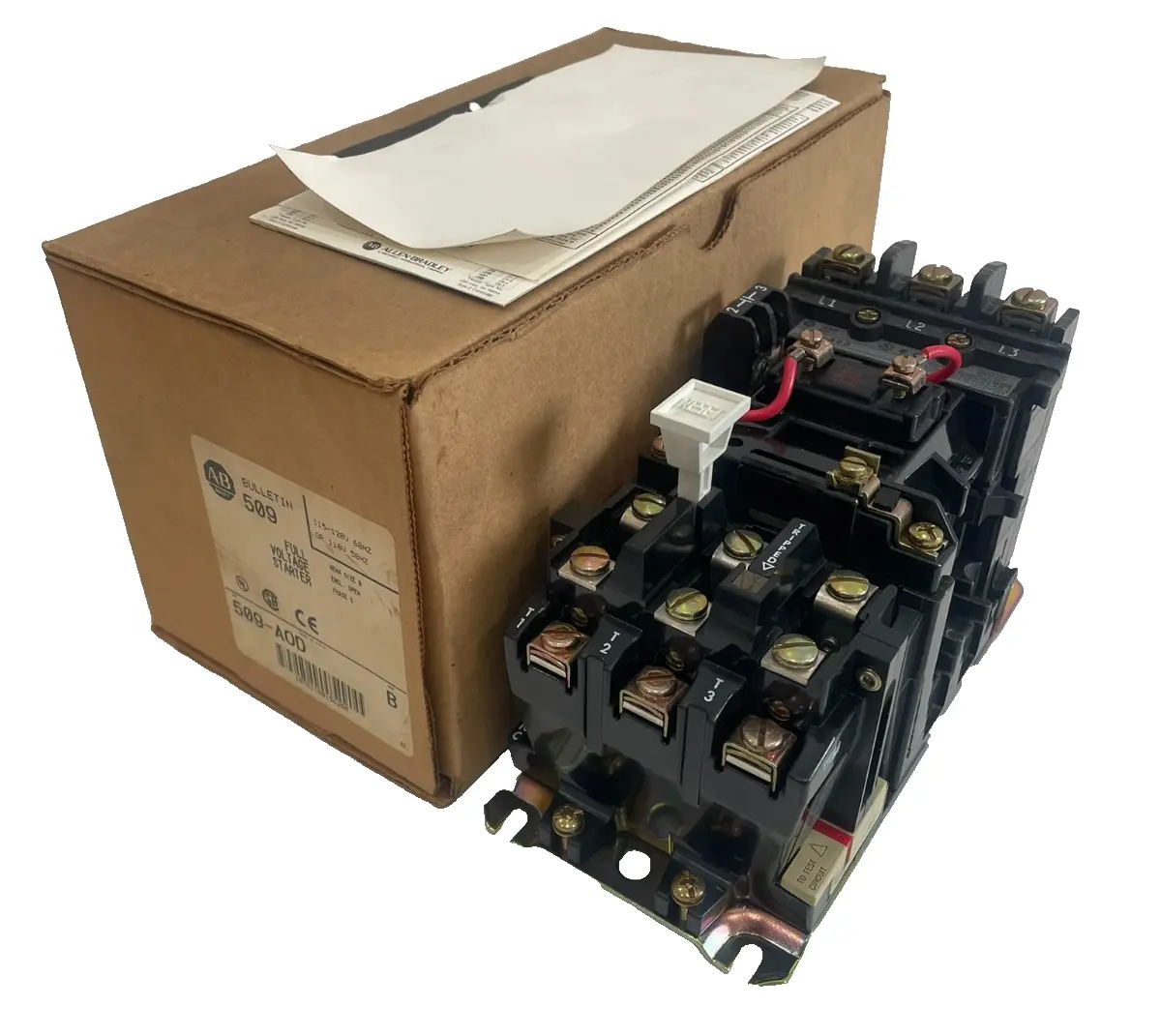 ALLEN BRADLEY 509-AOD STARTER SIZE 0 SER. B 509AOD NEW, SURPLUS