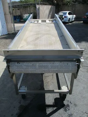 Stainless Steel Washdown Conveyor W/ Plastic Belt and Heater, Plastic Belt damaged and may need to be replaced