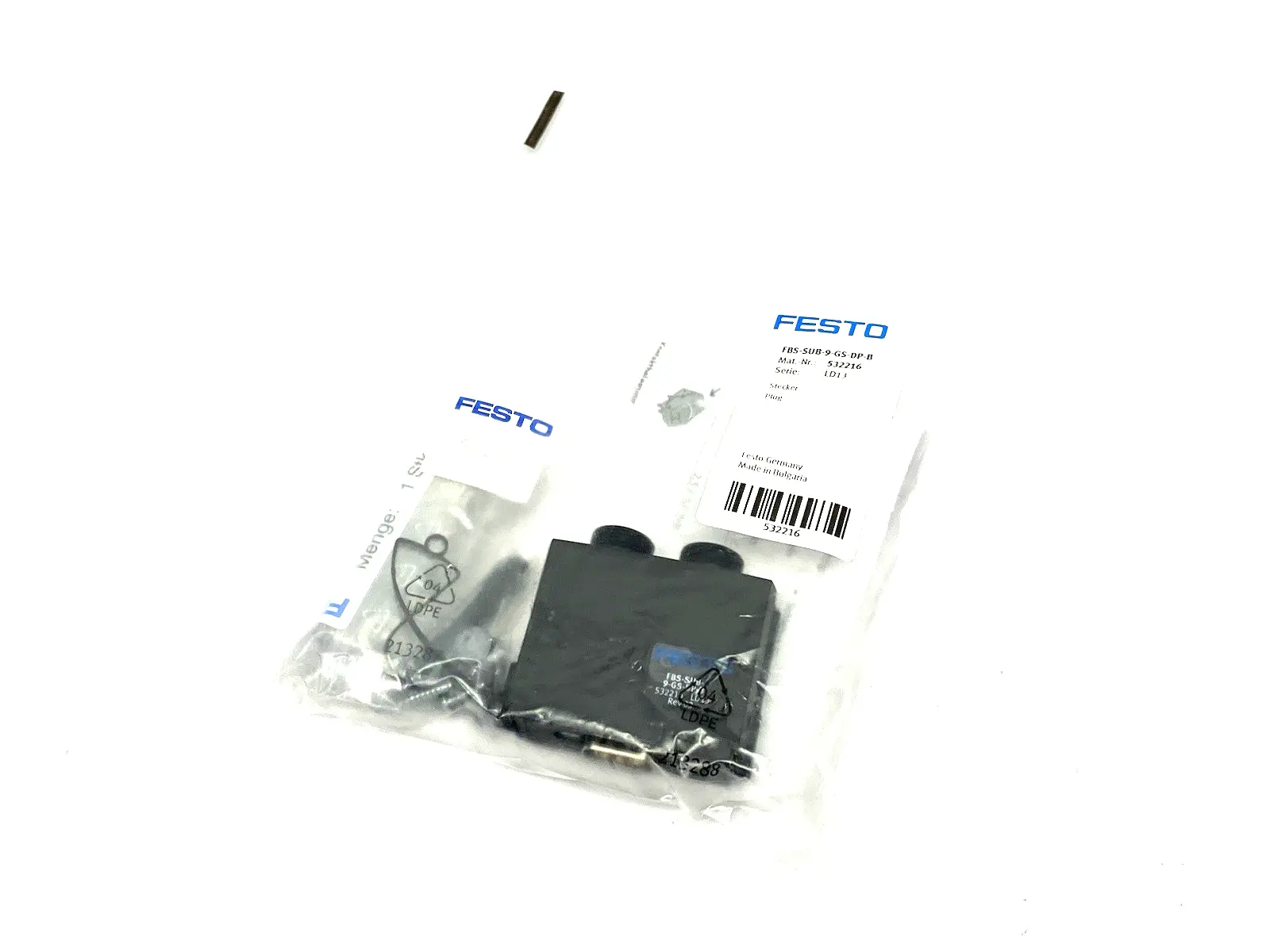 FBS-SUB-9-GS-DP-B | Festo  PROFIBUS Plug IP65 - IP67 In mounted state 532216 - New