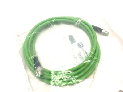 USED BECKHOFF DOUBLE ENDED ETHERCAT CABLE M12 4-PIN 3M LENGTH