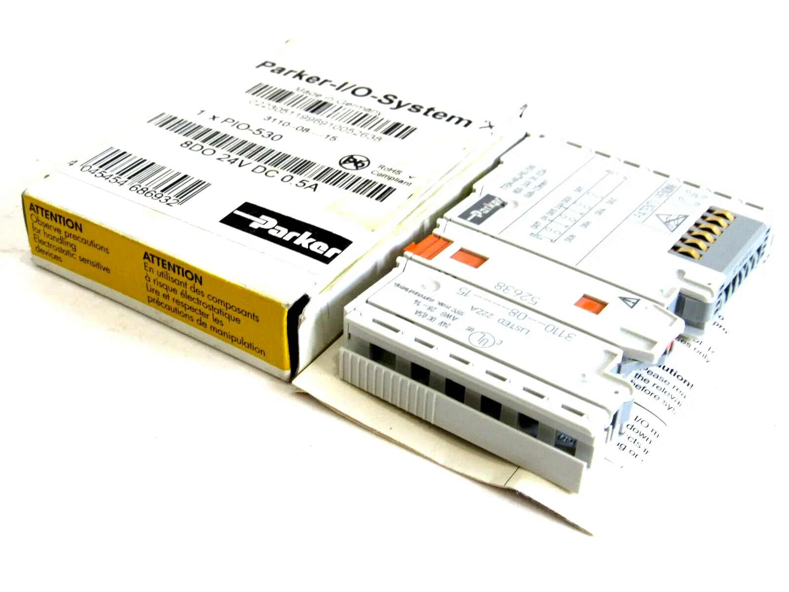 NEW PARKER PIO-530 OUTPUT CONTROL MODULE 8DO 24V DC 0.5A PIO530