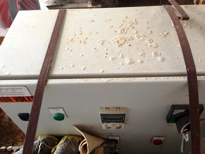 Baker-Perkins S-8 pusher centrifuge, 316SS.