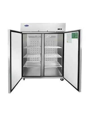 New | in-Stock Atosa New Atosa MBF8129GR Top Mount 2-Section Dual Temp Reach-In Refrigerator/Freezer Refrigerators Illinois US | Falcon Restaurant Supply #1375609