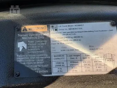 USED 2017 HYSTER H330HD