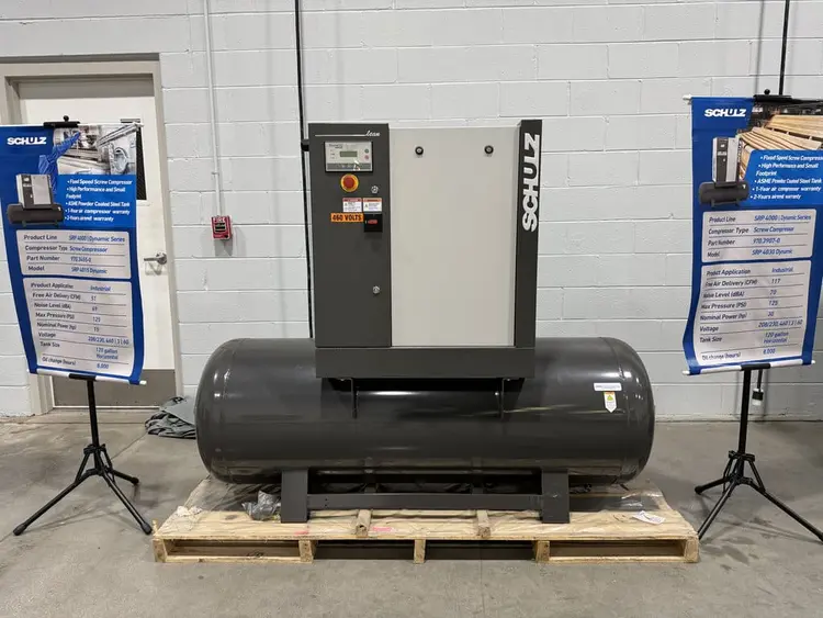 New | in-Stock SCHULZ SRP 4015E -DYNAMIC Tank Mounted Air Compressors Georgia US | The Equipment Hub #1402372