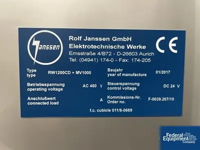 USED BECOMIX 1,200 Liter A Berents  Becomix Model RW 1200 CD + F1000