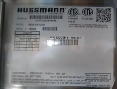 142-0029 Hussmann 62 Inch Self Serve Hot Food Display Case