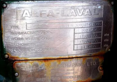 Alfa-Laval MAPX 309 BGT-14-60 oil purifier, SS.