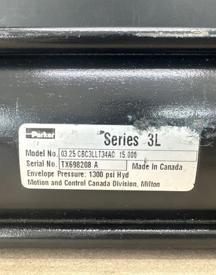 New | in-Stock Parker 03.25CBC3LLT34AC15.000 Cylinders Indiana US | J&J Industrial Supply #1275486