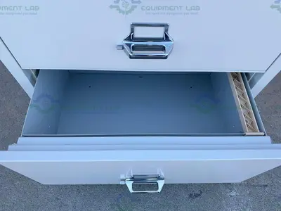 Used FIREKING FIRE-RESISTANT FILE CABINET 52" X 31" X 22" W/ 4 DRAWER MFG 2019 Safety Enclosures California US | Equipment Lab #1482175