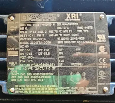 USED MARATHON NVC 445TSTFN6526DD