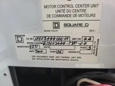 USED SQUARE D MODEL 6