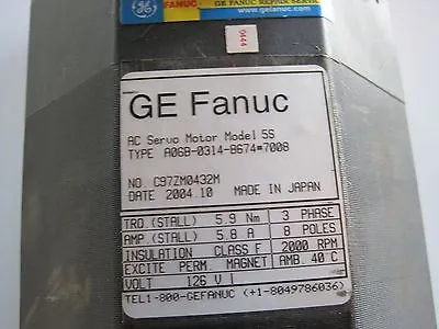 REFURBISHED GE FANUC A06B-0314-B674 SERVO MOTOR A06B-0314-B674 # 7008
