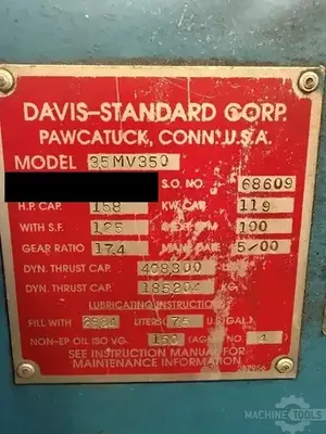 Used 2000 DAVIS STANDARD 35MV350 Extruders Arizona US | KD Machinery #1566460